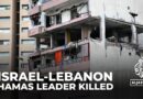 Hamas leader killed in Israeli air strike in Lebanon