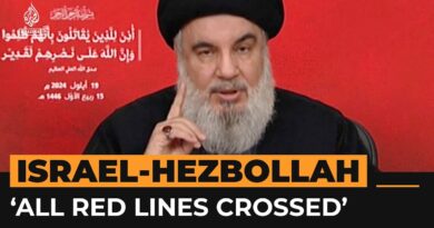 Hezbollah chief: Israel crossed “all red lines” with device explosions | AJ #Shorts