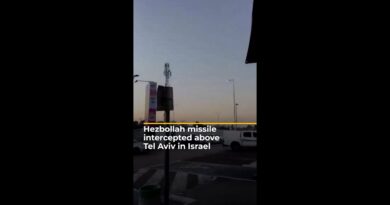 Hezbollah missile intercepted above Tel Aviv in Israel | AJ #shorts