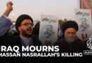 Iraq declares three days of mourning after Nasrallah killing