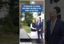 #Shorts | US President Joe Biden welcomes PM Modi at his home in Delaware | PM Modi USA |