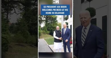 #Shorts | US President Joe Biden welcomes PM Modi at his home in Delaware | PM Modi USA |