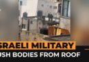 Video captures Israeli soldiers pushing dead bodies from roof | AJ #Shorts