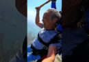 84-year-old Chinese woman skydives from 3,000m for first time #shorts