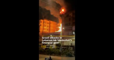 Air attacks in Lebanon as Israel bombs ‘Hezbollah’s financial arm’ | AJ #shorts