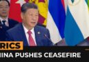 Chinese President Xi pushes for Gaza ceasefire at BRICS meeting | AJ #shorts