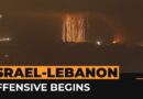 Flares and explosions as Israel announces Lebanon offensive | AJ #shorts