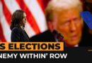 Harris & Trump trade verbal attacks in election battleground state | AJ #shorts