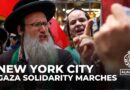 Protesters rally in New York City as hundreds join ‘Flood NYC for Palestine’ march