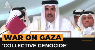 Qatar’s Emir says what is happening in region is ‘collective genocide’ | AJ #shorts