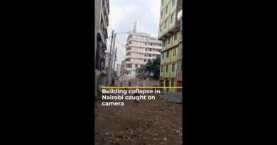 See the moment a seven-storey building collapses in Nairobi, Kenya | AJ #shorts