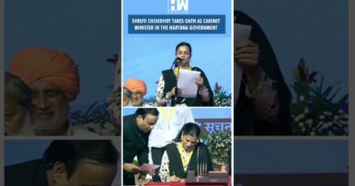 #Shorts | BJP MLA Shruti Choudhry takes oath as cabinet minister in the Haryana govt | Nayab Saini