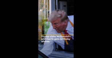 Trump visits McDonald’s and Harris gets birthday wishes | AJ #shorts