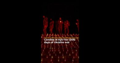 Candles in Kyiv for 1,000 days of Ukraine war | AJ #shorts