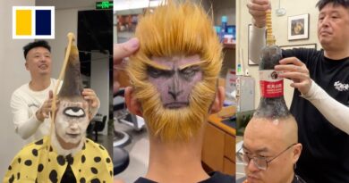 Chinese hairdresser designs over-the-top hairstyles