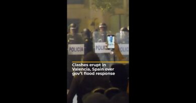 Clashes erupt in Valencia, Spain over gov’t flood response | AJ #shorts