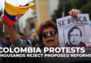 Colombia demonstrations: Rally against social and economic reforms