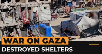 Conditions severely worsen in the destroyed shelters of Khan Younis | AJ#shorts