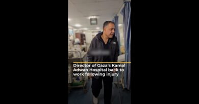 Director of north Gaza hospital goes back to work following drone attack injury | AJ #shorts