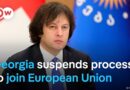 Georgia suspends application to apply to join EU as lawmakers claim election was rigged | DW News