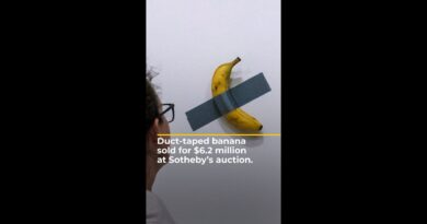 Going bananas: Duct-taped fresh fruit sells for millions at Sotheby’s | AJ #shorts