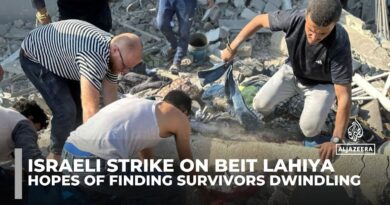 Israeli bombing in Gaza’s Beit Lahiya leaves many dead, with hopes of finding survivors dwindling