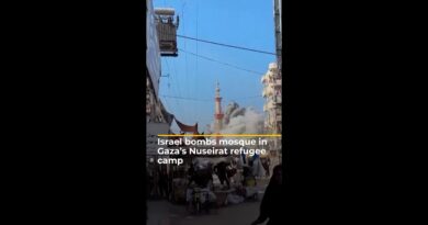 Israeli forces bomb mosque in Gaza’s Nuseirat refugee camp | AJ#shorts