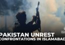 Pakistani security forces used live fire and tear gas to disperse protesters