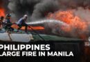 Philippines fire: Blaze tears through hundreds of homes in Manila