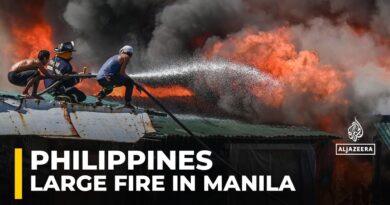 Philippines fire: Blaze tears through hundreds of homes in Manila