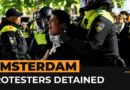 Police detain pro-Palestinian protesters defying Amsterdam ban | AJ#shorts