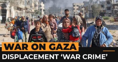 Rights group says Gaza forced displacement is war crime | Al Jazeera Newsfeed