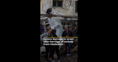 Severe damage in Israel after barrage of rockets from Hezbollah | AJ #shorts