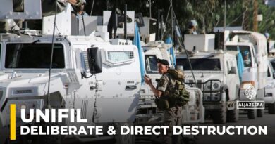 UNIFIL: The deliberate and direct destruction of un property is a violation of international law