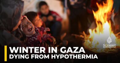 At least seven Palestinians died of hypothermia in Gaza as temperatures plummet