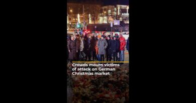 Crowds mourn victims of deadly car-ramming attack at German Christmas market | AJ#shorts