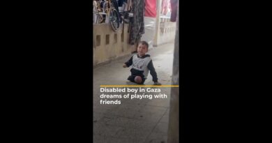 Disabled boy in Gaza dreams of playing with friends | AJ#shorts