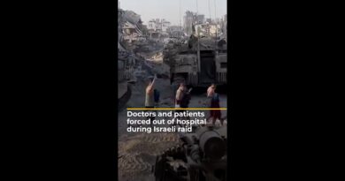 Doctors and patients forced out of Gaza hospital during Israeli raid | AJ#shorts