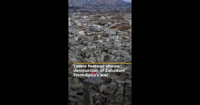 Drone footage shows destruction of Zabadani from Syria’s war | AJ #shorts