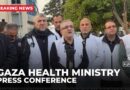 Gaza health ministry press conference: Officials speaking after Israeli attacks on hospitals