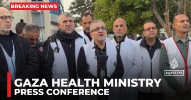 Gaza health ministry press conference: Officials speaking after Israeli attacks on hospitals