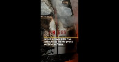 Israeli attack kills five journalists inside press vehicle in Gaza | AJ #shorts