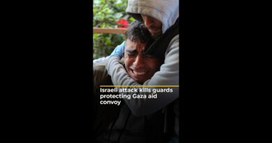 Israeli attack kills guards protecting Gaza aid convoy | AJ #shorts