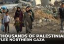 Mass displacement: Thousands of Palestinians flee northern Gaza