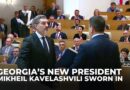 New Georgian president sworn in as predecessor refuses to stand aside