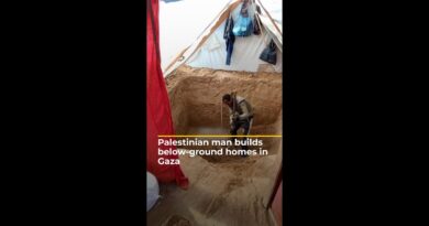 Palestinian man builds below-ground home for his family in Gaza | AJ#shorts