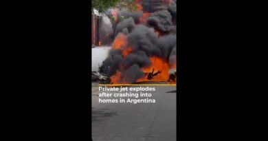 Private jet crashes into homes in Argentina | AJ #shorts