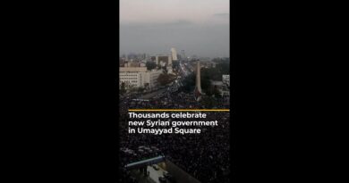 Thousands of Syrians celebrate new government in Umayyad Square | AJ #shorts