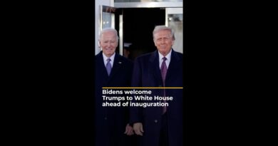 Bidens welcome Trumps to White House ahead of Trump inauguration | AJ #shorts