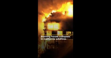 Burning house collapses in California wildfires | AJ#shorts